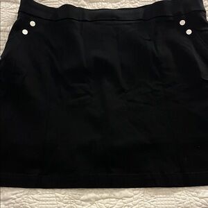 Rafaella Black Mini Skirt with Silver buttons